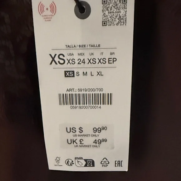 Zara Asymmetrical Brown Lace Dress - Picture 2 of 3